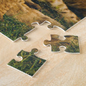 動物パズル母と赤ちゃん動物ライオン写真 ジグソーパズル (側面)