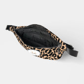 動物パターカスタマイズン名トラベル黒褐色 ファニーパック (見開き)