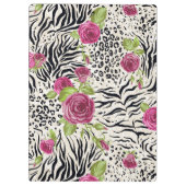 動物パターンのバラ クリップボード (裏面)