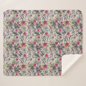 動物パターンのバラ シェルパブランケット (正面(横))