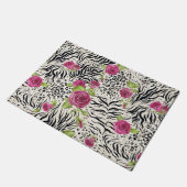 動物パターンのバラ ドアマット (アングル)