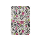 動物パターンのバラ バスマット (正面縦)