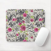 動物パターンのバラ マウスパッド (マウス)