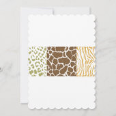 動物パターンアーストーン誕生日招待状 招待状 (裏面)