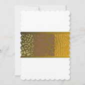 動物パターンアーストーン誕生日招待状 招待状 (裏面)