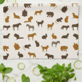 動物パターン1 キッチンタオル (折り畳み)