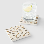 動物パターン1 ストーンコースター (横)