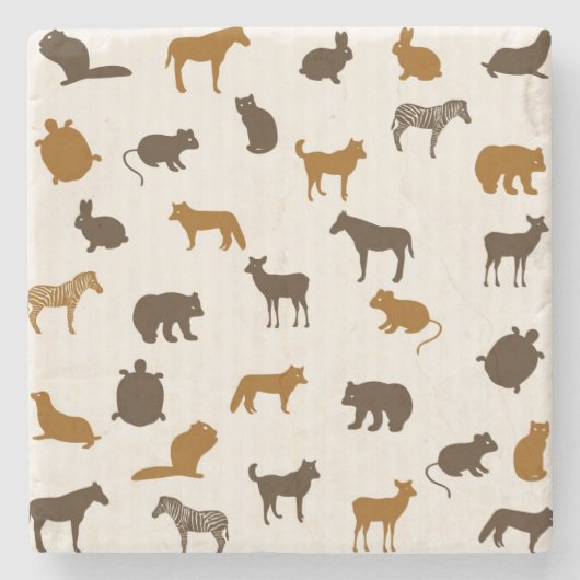 動物パターン1 ストーンコースター (正面)