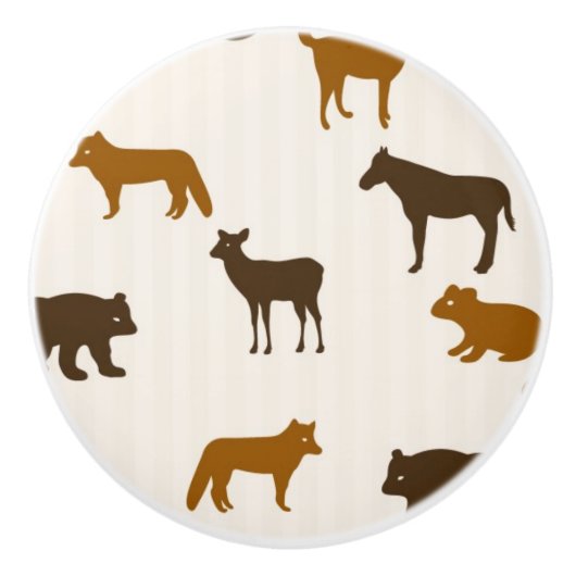 動物パターン1 セラミックノブ (正面)