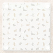 動物パターン2 ガラスコースター (裏面)