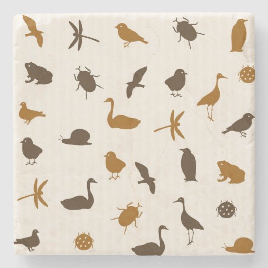 動物パターン2 ストーンコースター (正面)