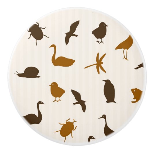 動物パターン2 セラミックノブ (正面)