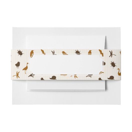 動物パターン2 招待状ベリーバンド (正面例)