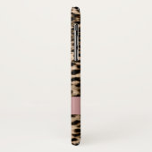 動物パターン、茶色、ピンク、モノグラム Case-Mate iPhoneケース (裏面/左)