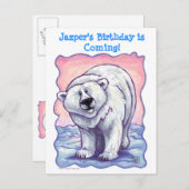 動物パレードホッキョクグマ 案内ポストカード (正面/裏面)