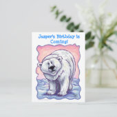 動物パレードホッキョクグマ 案内ポストカード (スタンド正面)