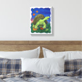 動物パレード亀の壁画 キャンバスプリント (インサイチュ (寝室))