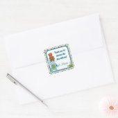 動物パレード動物園ベビーシャワー正方形ステッカーAPK スクエアシール (封筒)