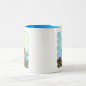 動物パレード来キリンと行く ツートーンマグカップ (中央)