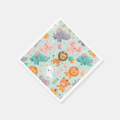 動物パレード紙ナプキン スタンダードカクテルナプキン (角)