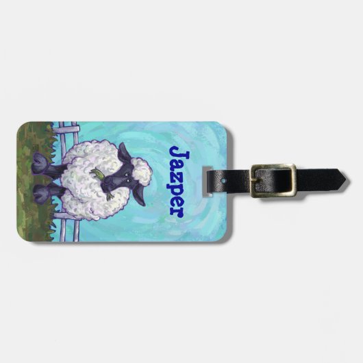 動物パレード羊 ラゲッジタグ (正面横)