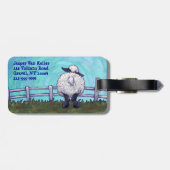 動物パレード羊 ラゲッジタグ (裏面横)
