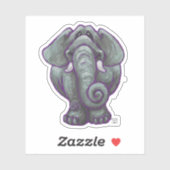 動物パレード色彩の鮮やか象 シール (シート)