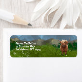 動物パレード高地の牛 ラベル (インサイチュ)