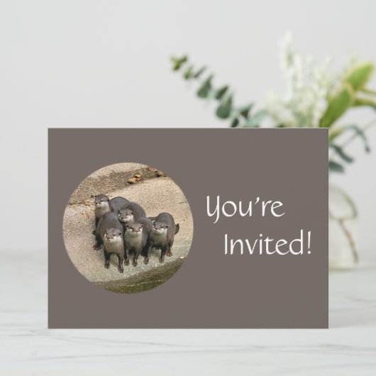 動物パーソナライズされた園の誕生日パーティーのアターズデー 招待状 (スタンド正面)
