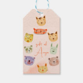 動物パーティー子供の誕生日パーティー ギフトタグ (正面)