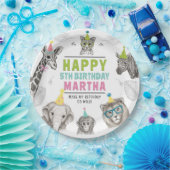 動物パーティー野生動物誕生日紙プレート ペーパープレート (パーティー)