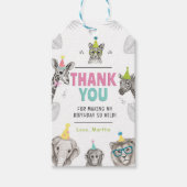 動物パーティー | 野生動物誕生日 ギフトタグ (正面)