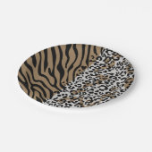 動物ヒョウのゼブラパターン ペーパープレート (アングル)
