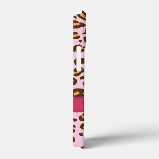 動物ヒョウの名前の印刷ピンクブラウン Case-Mate iPhoneケース (裏面 / 右)