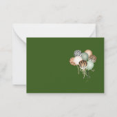 動物ヒョウ印刷ジャングル野生の赤ちゃんシャワー ノートカード (裏面)