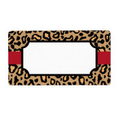 動物ヒョウ印刷ラベル ラベル (正面)