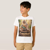 動物ファンおもしろいのためのカピバラミーム Tシャツ (正面フル)