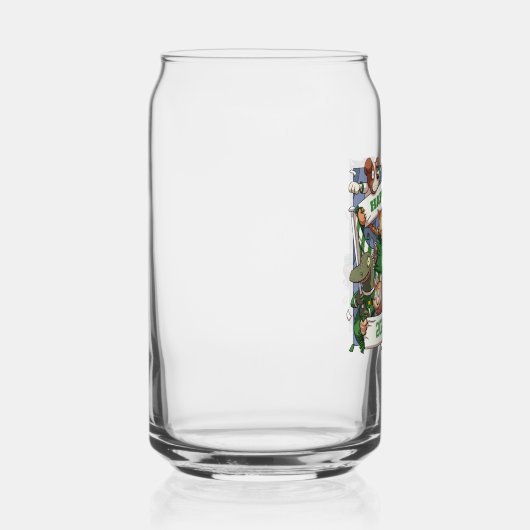 動物ファンの日を変えて新年おもしろいおめでとう ガラス缶 (右)