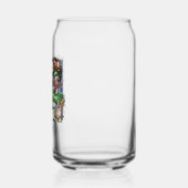 動物ファンの日を変えて新年おもしろいおめでとう ガラス缶 (左)