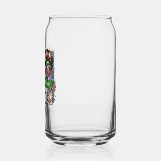 動物ファンの日を変えて新年おもしろいおめでとう ガラス缶 (左)