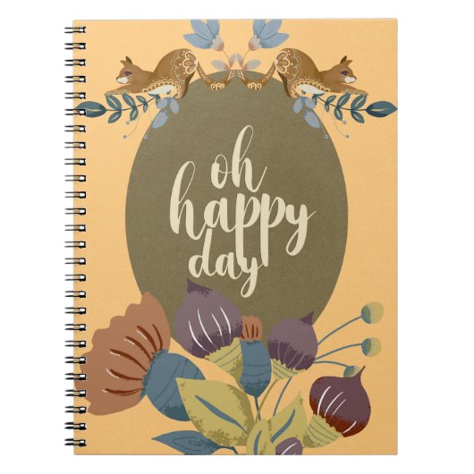 動物フォークアートノート ノートブック (正面)