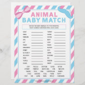 動物ベビーの試合[ジェンダーの驚き] レターヘッド (正面/裏面)