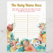 動物ベビービンゴ及びネームレース赤ちゃんシャワーゲーム チラシ (裏面)