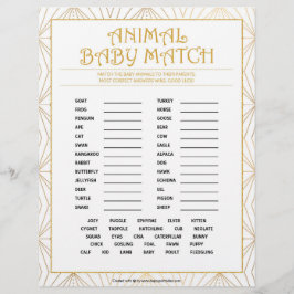動物ベビーマッチ[ゴールデンライン] レターヘッド