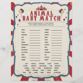 動物ベビーマッチ[サーカステーマ] レターヘッド