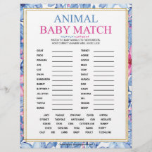 動物ベビーマッチ[フローラ水彩画]