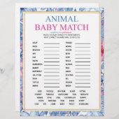 動物ベビーマッチ[フローラ水彩画] レターヘッド (正面/裏面)