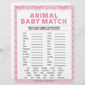 動物ベビーマッチ[ラグジュアリーレース[ピンク] レターヘッド (正面/裏面)