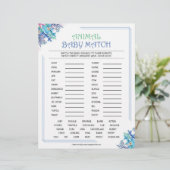 動物ベビーマッチ[青フローラテーマ] レターヘッド (スタンド正面)