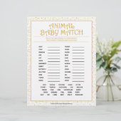 動物ベビーマッチ[黄金の輝き] レターヘッド (スタンド正面)